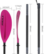 Adjustable Kayak Paddle with Carbon Shaft and PP Blade Available in 220-230/220-240/230-250cm Floating Lightweight Kayak Oars with Original Pattern