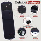 Unisex Foldable Vertical Backpack Organizer Insert for Tote Bag, Carry On, Picnic, Camping - With Pockets & Handle