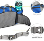 WATERFLY Fanny Pack Waist Bag: Fannie Pack 2 Water Bottle Holders Lumbar Belt Hiking Walking Running Jogging Camping Large Woman Man (Bottle Not Included)