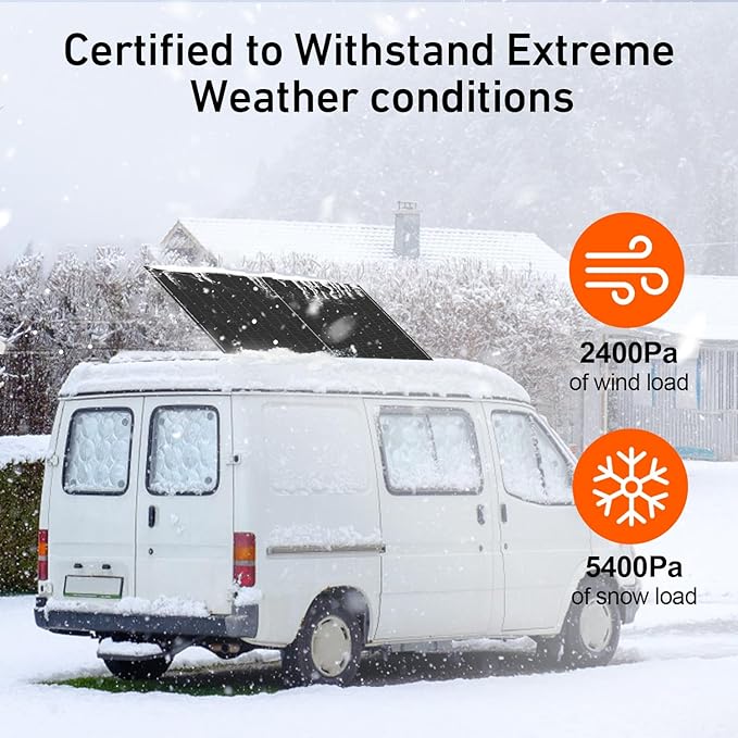 DOKIO 400W Monocrystalline Solar Panel 12/24V, 3 m MC4 Cable for Yard/Garden - Shed/Patio/Greenhouse Power, Off-Grid Battery Charging, 12V Parallel Wiring Recommended, Easy to Route