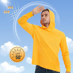 ProtectX High Visibility Sun Protection Lightweight Long Sleeve Hoodie, UPF 50+ Quick-Dry, SPF UV Shirt, Active Wear