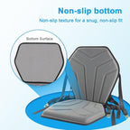 Universal Kayak Seat with Back Support, Comfortable Deluxe Sit-On-Top Canoe Seat for SUP Paddle Board Fishing Boat with 6 Adjustable Straps