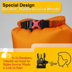 Waterproof Dry Bag-Upgraded Tear-resistant CORDURA Fabric-Durable&Lightweight Roll Top Dry Sack with Survival Whistle-Perfect for Hiking, Camping, Kayaking&Beach-Float on Water(35L/Orange)