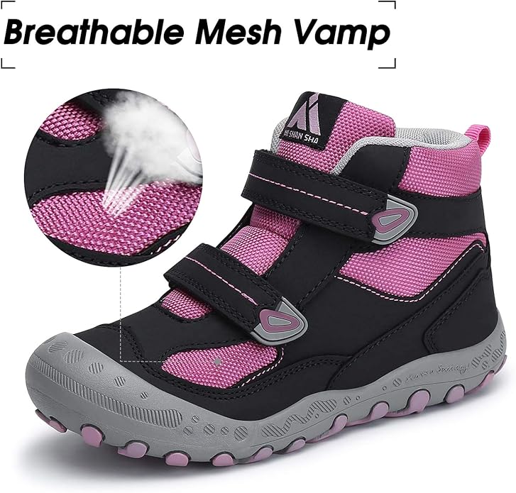 Mishansha Kids Hiking Boots Toddler Girls Boys Hiking Shoes Water-Resistant Anti-Collision Non-Slip Athletic Outdoor Trekking Boots
