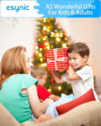 eSynic 3-Pack Professional Walkie Talkies - 5KM Long Range 16CH Durable Two-Way Radios with VOX- Includes 3 Headsets & LED Light, Rain-Resistant for Job Site/Camping/Hiking (3 Pack Family Set)