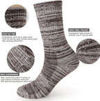 EnerWear 4 Pack Women's Merino Wool Outdoor Hiking Trail Crew Sock