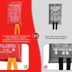 Home Emergency Fire Blankets, (47.2 * 47.2/39.3 * 39.3” Tow Mix Size) 2PACK Fire Blanket for Kitchen, Fireproof Fiberglass Fire Safety Blanket, Camping, Grill, Car, Warehous.