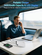 Portable Charger Power Bank, 56800mAh PD 22.5 W Fast Charging Battery Pack, Large Capacity Portable Power Bank for Camping Travel Essential Compatible with iPhone 17/16/15/14/13 Series, Samsung, iPad