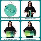 ALEVMOOM Upgraded XXL 50 Portable Collapsible Stool with Cushion,Telescoping Folding Stool for Adults,Yet More Sturdy Camping Stool with Load Capacity 1000lbs,for Outdoor Garden Hiking BBQ