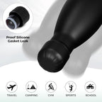 Volhoply 25oz Insulated Water Bottle 1/2/4 Pack, Double Wall Stainless Steel Vacuum Bottles, Keeps Cold & Hot, BPA Free Leak Proof Bottles (Black,1 Pack)