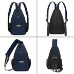 MOSISO Sling Backpack Travel Hiking Daypack, Crossbody Convertible Sling Bag with Front Pocket One Shoulder Chest Bag