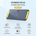 VTOMAN Jump 1500X Portable Power Station with 110W Solar Panel, 1500W/828Wh LiFePO4 Battery Solar Generator with 1500W Constant-Power, PD 100W Type-C, Capacity Expandable for Camping, Home Backup