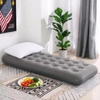 Foldable Inflatable air Mattress, Suitable for Indoor and Outdoor air Mattress, Thickened Waterproof, can be Used for Camping Tents (excluding Inflation Tools (Gray, Single)