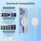 MagSafe Charger 15W Magnetic Wireless Charger Fast Charging Pad Compatible with iPhone 17/16/15/14/13/12 Series & AirPods 4/3/2/Pro Magnetic MagSafe Charging Pad with Dual Ports