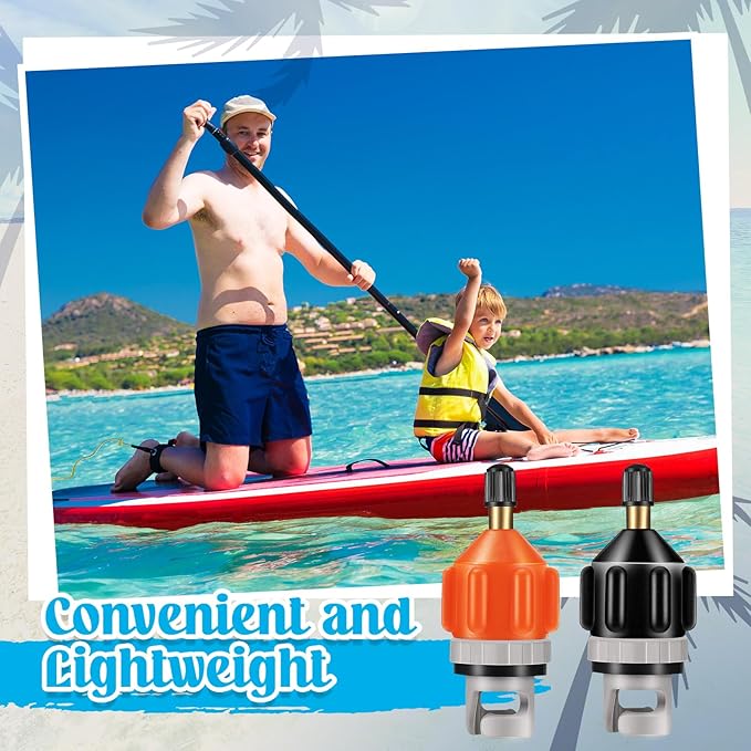 Shappy 2 Pieces Inflatable Boat SUP Pump Adaptor Air Pump Converter Air Valve Adapter Conventional Air Pump Adapter Pumping Head Connector for Inflatable Kayak Stand Up Paddle Board