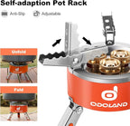 Odoland 5000W Portable Camping Stove Lightweight Camp Stove Collapsible Backpacking Stove with EVA Box for Outdoor Camping Cooking Hiking and Picnic