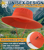 Home Prefer UPF50+ Mens Sun Hat Wide Brim Fishing Hat Foldable Large Brim UV Protection Sun Hat for Men Women Beach Gardening