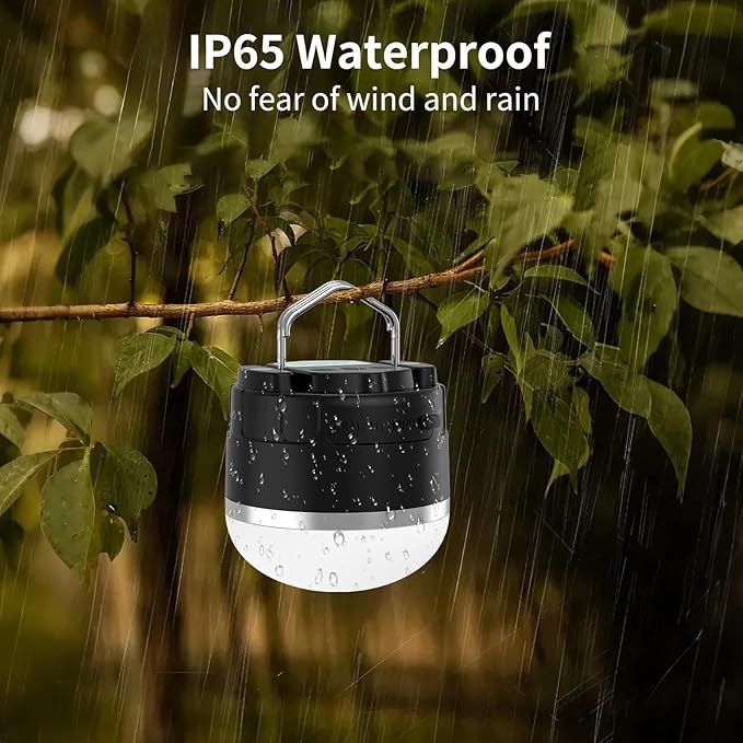 LED Rechargeable Camping Lantern 1000LM, Portable Camping Tent Light with 3 Color Lights, Magnetic Base, 4000mAh Hanging Lights for Camping, Home, Emergency, Hurricane, and Power Outages