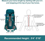 N NEVO RHINO Internal Frame Hiking Backpack 50/60/65/70/80L, Mountain Climbing Camping Backpack Daypack Waterproof Rain Cover