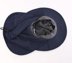 Home Prefer Outdoor UPF50+ Mesh Sun Hat Wide Brim Fishing Hat with Neck Flap Sun Hat for Men Women
