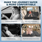 SUV Air Mattress Inflatable Travel Bed: Foldable - Portable Car Inflatable Bed Camping & Road Trips - Thickened Car Air Mattress for Back Seat with Carry Bag & Cup Holder & 2 Pillows