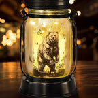 kyoryuger Bear Gifts for Women/Men Bear Lovers Solar Lantern Mom Birthday, Mothers Day, Solar Garden Decoration Outside for Yard, Patio,Backyard,Porch, Torches