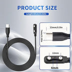 USB C for Smart Watch Charger Cable 2 Pin Cord,Replacement Charger for Smart Watch, Fitness Tracker, Charger Contact pin spacing Compatible 4mm (2)