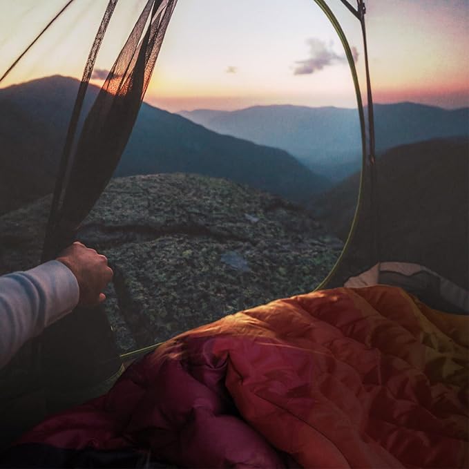 zzlamb Camping Blanket, Outdoor Lightweight Travel Blanket Puffy Portable Down Alternative, Windproof Warm Cloak with Snaps, Cozy Quilt Backpacking Picnic RV Plane Car Hammock Beach Climbing