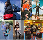 WATERFLY Fanny Pack Slim Soft Polyester Water Resistant Waist Bag Pack for Man Women Carrying iPhone 8 Samsung S6 Dark Green