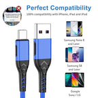 Durcord USB-C Charger, 16ft Fast Charging USB-C Cable, Compatible with iPhone 15 Pro/Plus/Max/Android - Blue