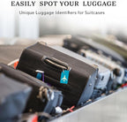 10 Pack Silicone Luggage Tag for Suitcases with Stainless Loop, TSA Approved, Privacy Protection Travel Essentials Bag Tags by Gostwo, Sky Blue
