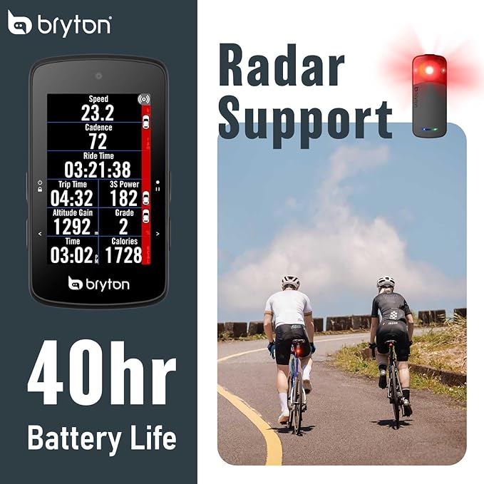 Bryton Rider 750SE 2.8 Inch Color LCD Touchscreen GPS Bike/Cycling Computer Offline USA Map, Compatible with Bike Radar, 40hrs Long Battery Life, Navigation with Turn-by Turn Follow Track Waterproof