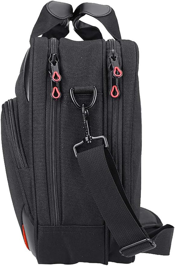 KROSER Laptop Bag 15.6 Inch Briefcase Messenger Bag Water Repellent Computer Case Shoulder Bag Durable Tablet Sleeve with RFID Pockets for Business/College/Women/Men - Black/Red