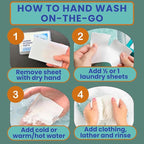 Travel Laundry Detergent Sheets 30 Pack – Hand Wash or Machine Wash Travel Detergent with Universal Sink Stopper and Foldable Laundry Bag Best for Cruise, Hotel, Camping & On-the-Go Washing
