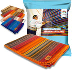 ALPAKITAS Alpaca Wool Blanket Throw | Large, Beautiful, Warm, Stripes | 64 x 45 inches | Ultra-Soft, Hypoallergenic and Breathable | Non-Itchy or Scratchy (Orange)