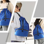Hoedia Sports Drawstring Backpack - String Swim Gym Bag with Shoes Compartment and Wet Proof Pocket for Women&Men