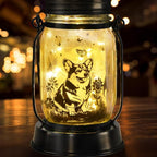 Corgi Gifts for Women/Men Corgi Solar Lanterns Dog Mom Birthday Dog Lovers Lantern Pet Loss Pet Memorial Lights Solar Garden Decoration for Yard, Patio,Backyard,Porch Torches