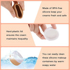 8 Pack Travel Bottles TSA Approved 1oz 3oz Leak Proof Silicone Squeezable Containers in Clear Bag for Cosmetic Face Hand Body Cream