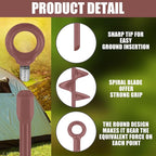 Lasnten 6 Pcs 30 Inch Heavy Duty Ground Anchor Spiral Blade Earth Anchor Kit Metal Anchor Hook Beach Sand Stakes Camping for Securing Animals, Shelters, Tents, Canopies (Brown)