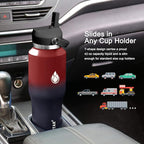 SENDESTAR 40oz Water Bottle Wide Mouth Stainless Steel Vacuum Insulated Double Wall with 2 Straw Lids Fit in Any Car Cup Holder