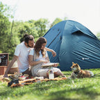 Backpacking Tent for Camping 2 Person Hiking Ultralight Tent for Waterproof Windproof Outdoor Two Doors Tents Easy Quick Setup Lightweight Instant Tents (Blue, 2 Person)