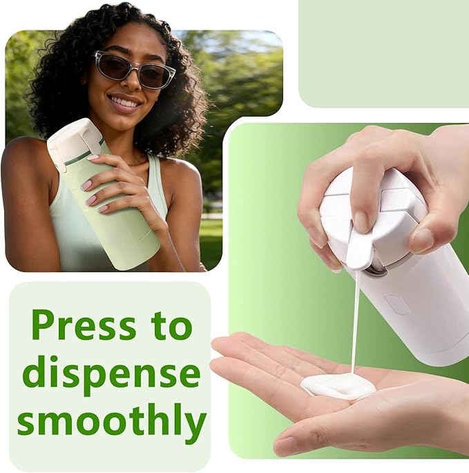 4 in 1 Travel Dispenser, Travel Bottles for Toiletries, Squeeze Leak Proof Dispenser Bottles with Scale and Label for Shampoo Lotion Shower Gel, Suitable for Travel, Camping and Gym(2 PC, Mixed)