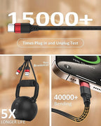 1.5ft USB C Cable, 2 Pack USB to USB C Cable 18 inch, Braided Type C Charger Cord Fast Charging for iPhone 17 16 15 Pro Max, Samsung Galaxy S25 S24 S23, Pxiel,USBC Short Cable for Car