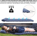 Camping Sleeping Pad - Ultralight Sleeping Mat with Pillow Built in Foot Pump Inflation Sleeping Pad for Hiking Traveling Camping Mountaineering Cycling