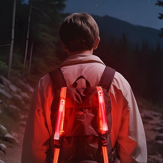 Glow Fever Emergency Safety Military Grade 6'' Lightsticks, Light Up Ultra Bright Glow Sticks with 12 Hours Duration. for Hiking Party Camping Blackouts Hurricane Shelter Survival Kit (Red, 30PCS)
