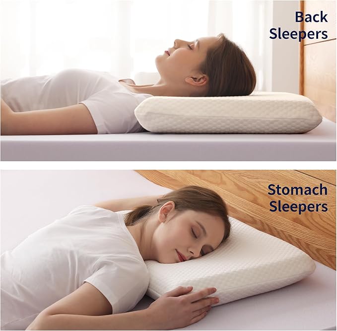 Ultra Thin Flat Pillow for Sleeping, 2.25'' Thin Pillow for Back Sleeper, Supportive Stomach Sleeping Pillow, Slim Bed Pillow, Machine Washable-Standard Size