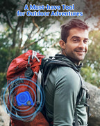 Esky Emergency Hand Crank Radio with 3 LED Flashlight, AM/FM/NOAA Portable Weather Radio with 2000mAh Power Bank Phone Charger, Solar Powered USB Rechargeable Radio for Indoor Outdoor Camping, Blue