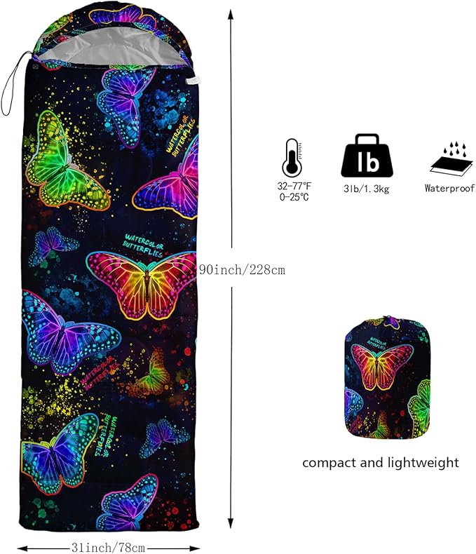 CVHOUSE Camping Sleeping Bags,3 Season Warm & Cool Weather,Lightweight,Waterproof Sleeping Bags for Adults & Kids,Traveling,and Outdoors,Camping Gear Equipment