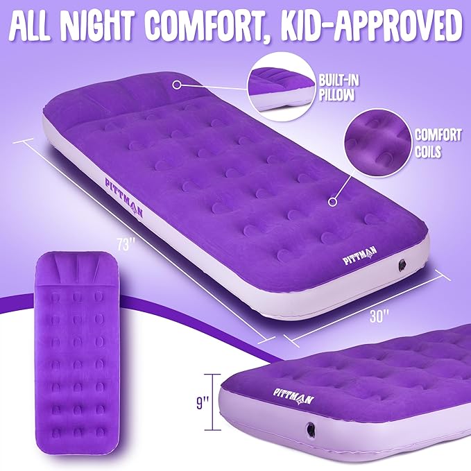 Pittman Outdoors Portable Battery Powered Air Pump with Fun Travel Backpack