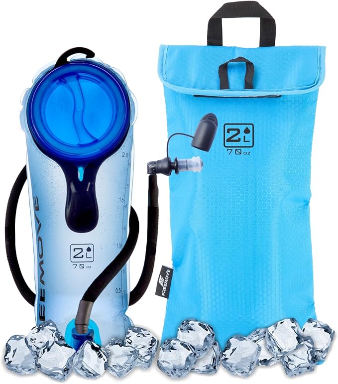 Hydration Pack with 2L or 3L Water Bladder & Cooler Bag > Keeps Drink Cool & Protects Bladders > Camelback Reservoir for Hydration Backpack, Tasteless & BPA Free, Quick Release Tube & Shutoff Valve